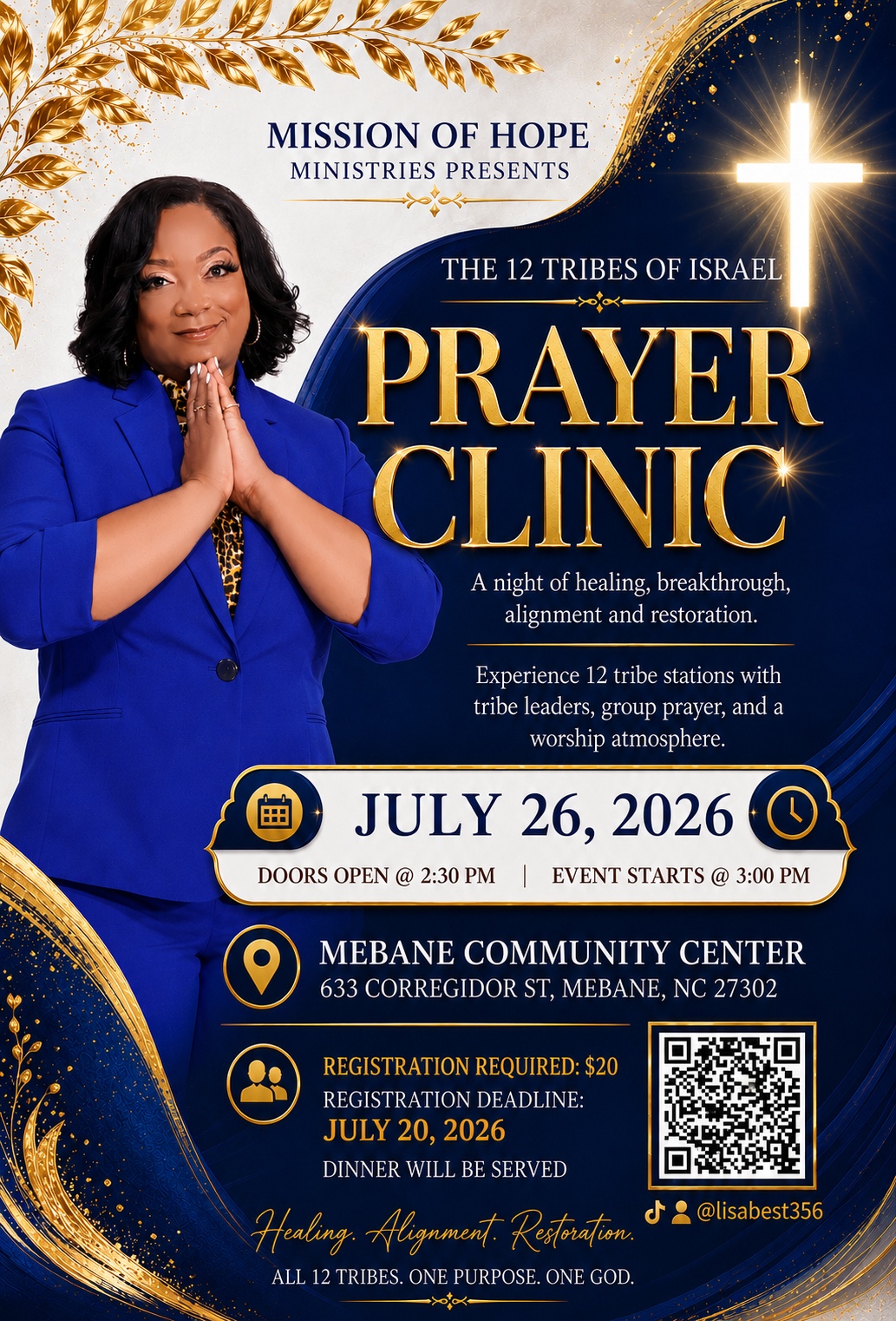 The 12 Tribes of Israel — Prayer Clinic flyer