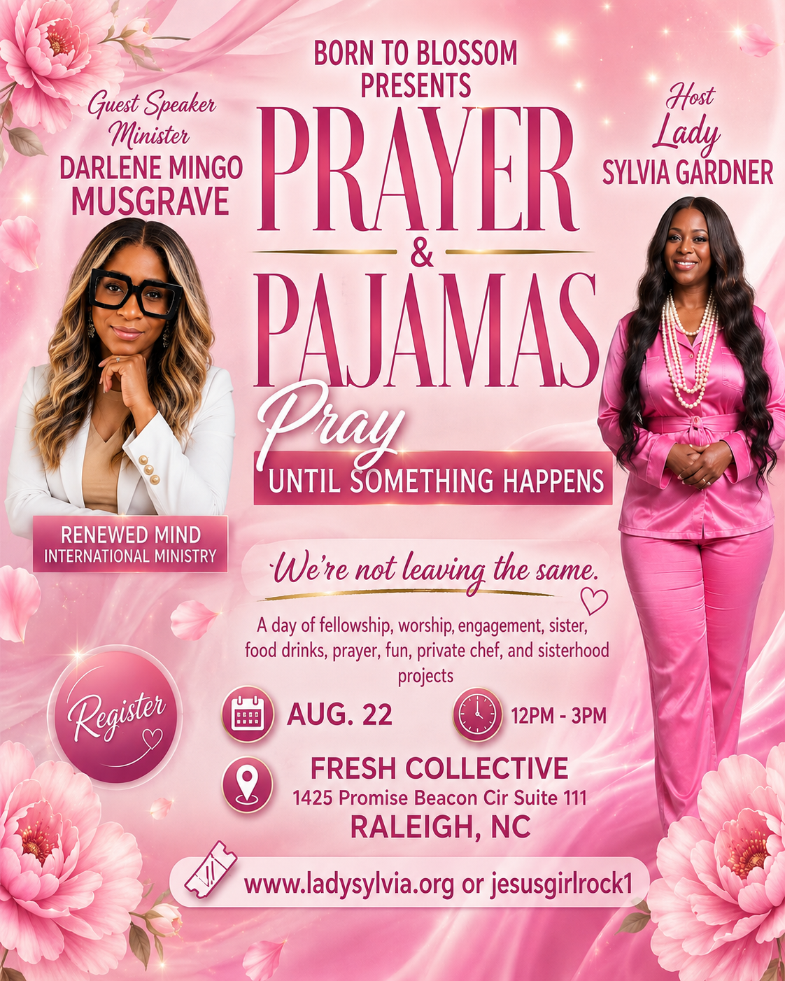 Prayer & Pajamas — Pray Until Something Happens flyer